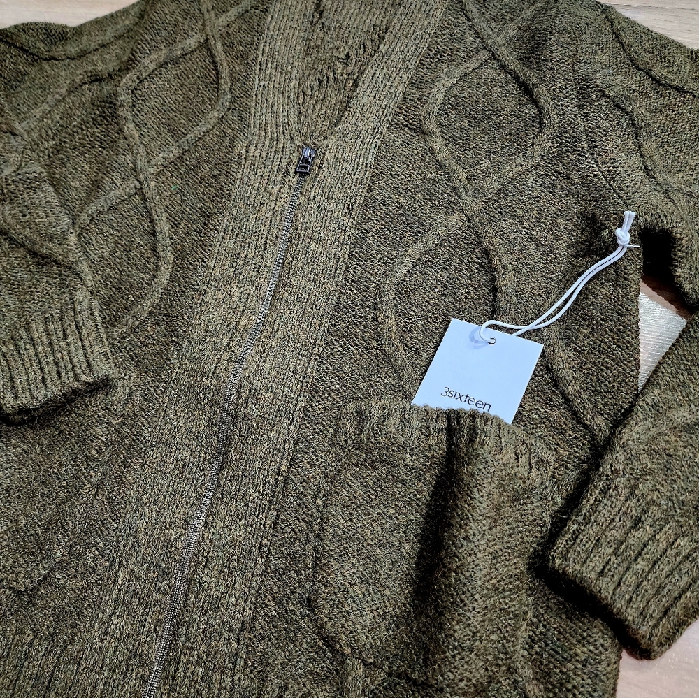 3sixteen cardigan sweater zipper
